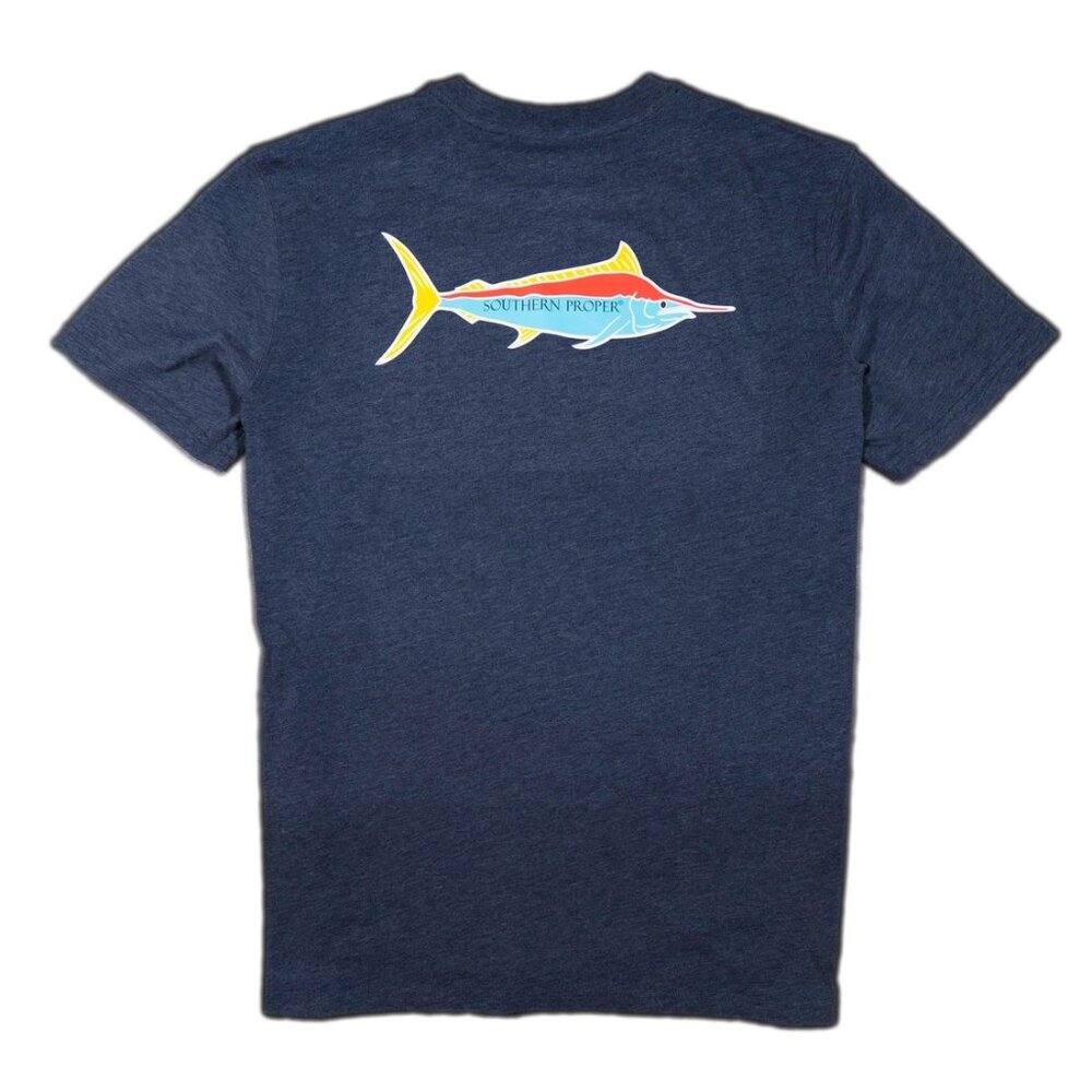 Southern Proper Short Sleeve Tee: Proper Marlin New Mens XL Indigo